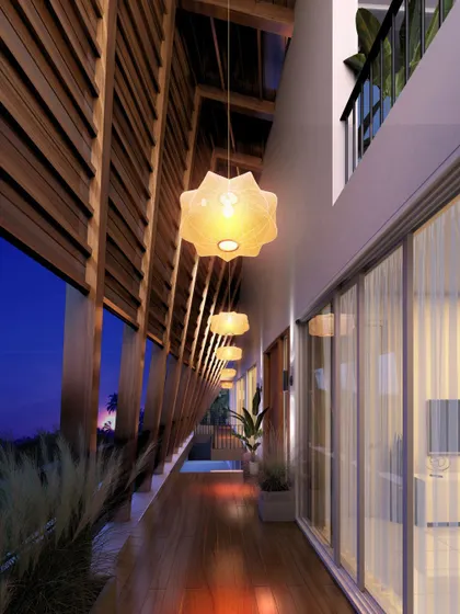 This is the original 3D visualization for the Tellado Villas passageway. Comparing this render to the final built form demonstrates my commitment to ensuring the design intent is executed with precision, from concept to reality.