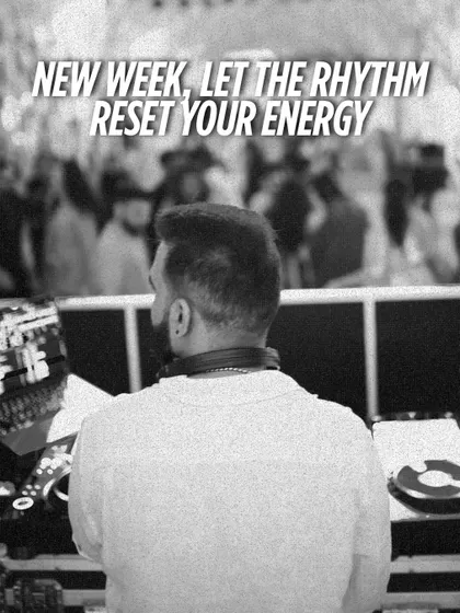 New week, let the rhythm reset your energy. A motivational shot to start the week on a high note.
