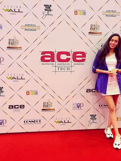 On the red carpet at the Acetech International Expo 2023. These large-scale events bring together the best in architecture, construction, and engineering, and I ensure the program flows seamlessly.