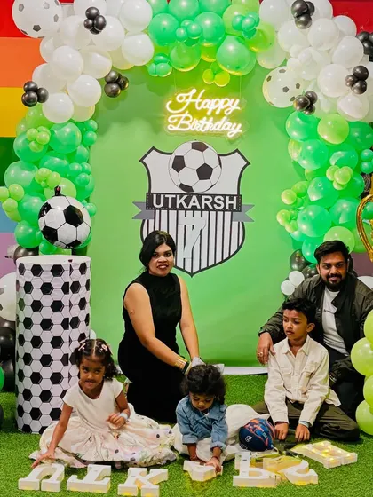 More happy moments from my son's football party. It’s a joy to see family and friends gathered to celebrate, and I strive to create that warm, happy atmosphere for every event I plan.