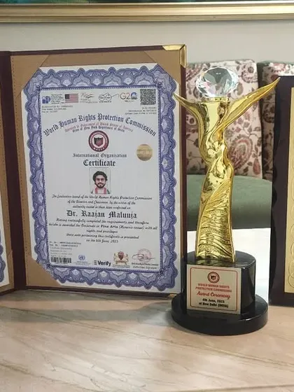 My honorary Doctorate award from the World Human Rights Protection Commission.