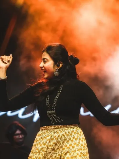 In my element, dancing and singing on stage. A show is not just about vocals, it's about the performance and keeping the crowd engaged.