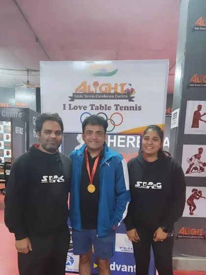 A proud winner from our corporate event. It's great to see players from the corporate world take time out to compete and excel.