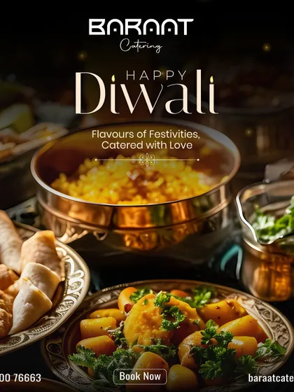 Happy Diwali from my team. I offer flavors of festivities, catered with love for your special celebrations.