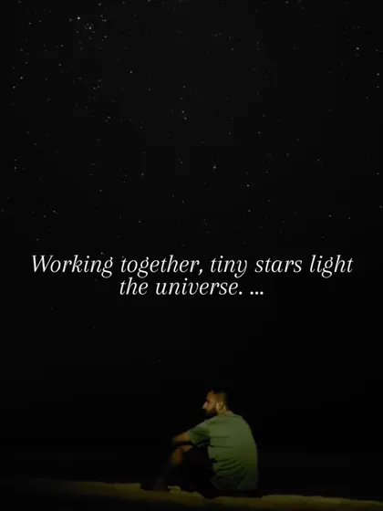 A shot of me sitting under a starry night sky. This frame is about finding perspective and realizing how we are all part of a larger universe.