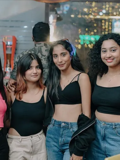 A group of ladies ready for a fun night out. The dance floor at BOHO is always welcoming.