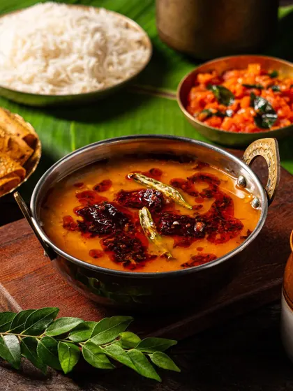 A bowl of dal tadka, a staple Indian dish. We make even the simplest dishes look extraordinary through careful styling and lighting.