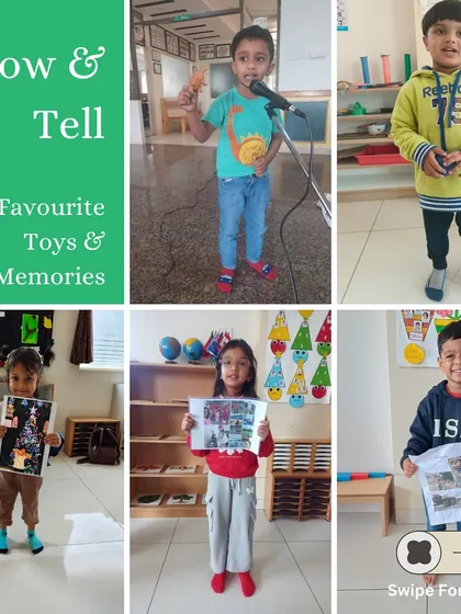 Sharing favorite toys and memories during Show and Tell helps children practice their communication skills. They learn to organize their thoughts and speak in front of their peers, building confidence with every story they share.