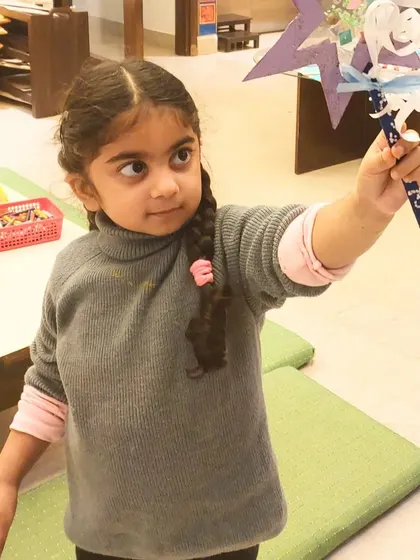 This little fairy is ready to make some wishes with her beautiful star wand. I love how proud they are of their creations.