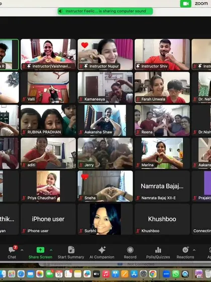 So much love from our participants during the "Dance for a Cause" session.