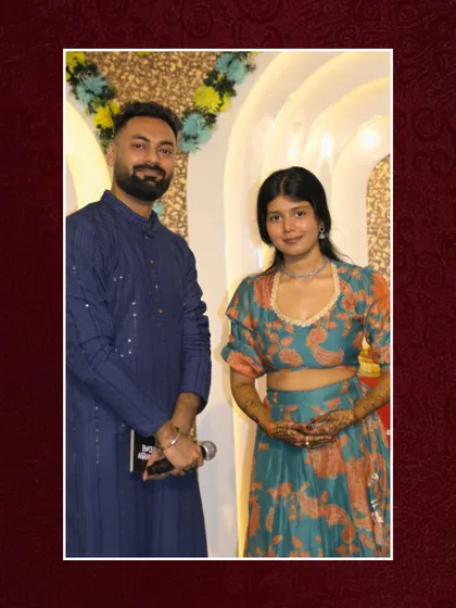 A picture with the star of the show, Vaishnavi, at her mehndi. I always make sure to connect with the hosts and ensure their special day is exactly as they envisioned.