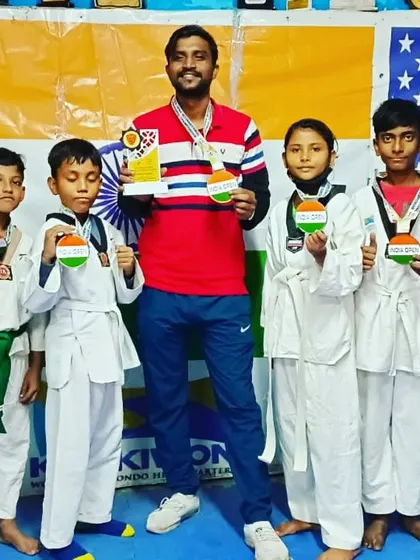 A proud moment with my team of winners. We train hard and win together.