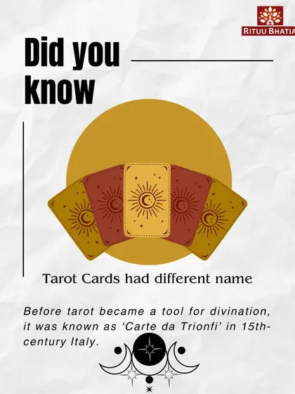 A little piece of history for you. Before Tarot became the divination tool we know today, it had a different name in 15th-century Italy: 'Carte da Trionfi'. This shows how the art has evolved over centuries into a powerful tool for spiritual guidance.