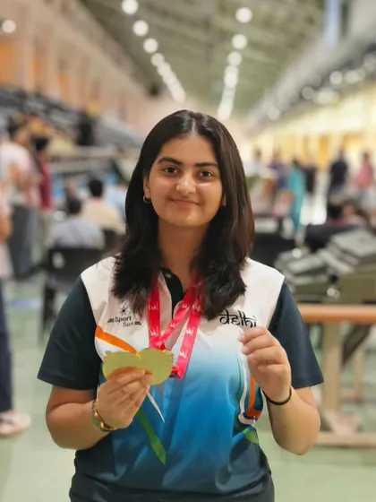 One of our gold medalists from the interschool championship. Her smile reflects the joy and confidence that comes from achieving her goals.
