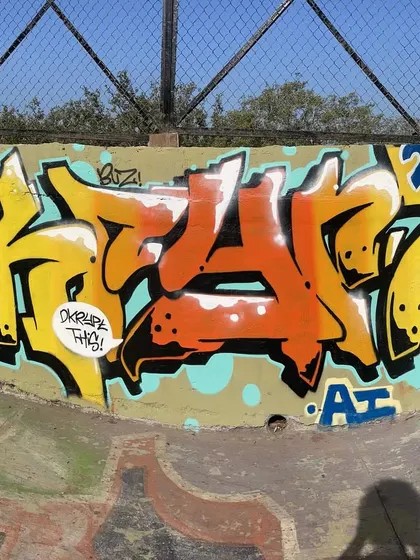 A session at the Carter Road Skate Park in Mumbai. It's always fun to paint at a spot with so much energy and movement.