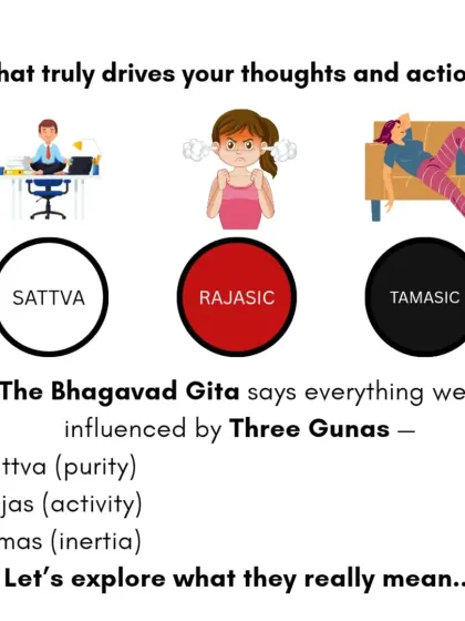 What truly drives your thoughts and actions? The Bhagavad Gita says everything we do is influenced by three subtle energies, or Gunas: Sattva (purity), Rajas (activity), and Tamas (inertia). Let's explore them.