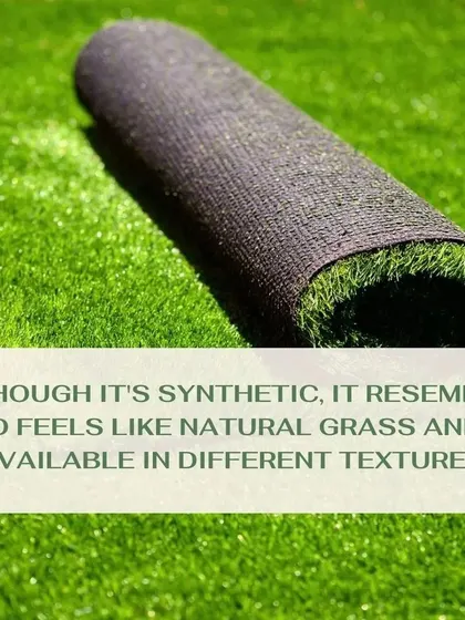We use high-quality artificial turf that looks and feels remarkably like natural grass. It is available in various textures and pile heights, allowing us to choose the perfect type to match the design and intended use of your outdoor space.