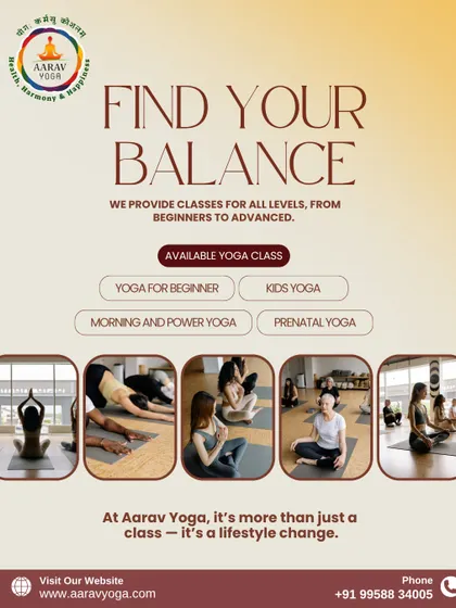 A complete overview of our class offerings, including yoga for beginners, kids yoga, power yoga, and prenatal yoga. This collage shows the variety of practices available at our studio.