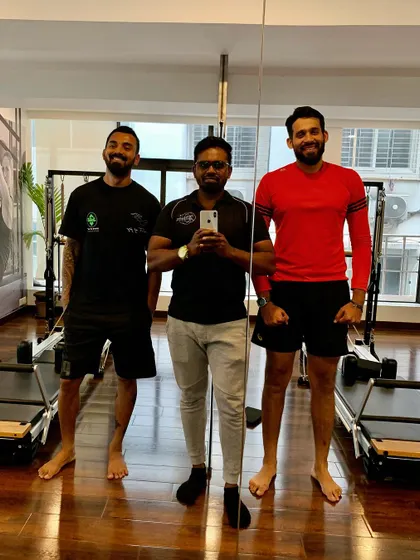 Great session with pro athletes KL Rahul and David Mathias. We focus on building a strong foundation to support their demanding careers.