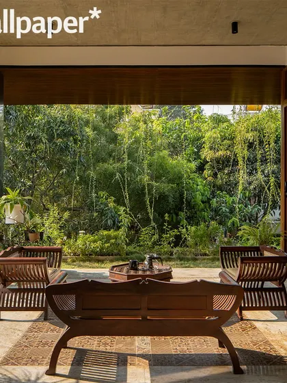 This photo of the outdoor living space from "House of Greens" was part of the Wallpaper* magazine feature.