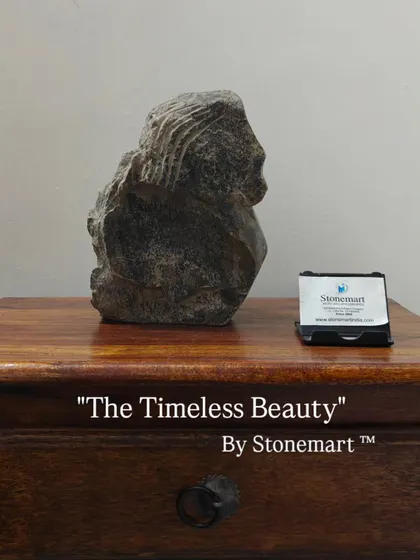 A close-up of "The Timeless Beauty." This small abstract piece is designed to add a touch of modern art and sophistication to any interior space.