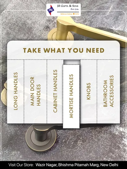 From long handles for main doors to knobs for cabinets and accessories for the bathroom, we have all the finishing touches you need to complete your home.
