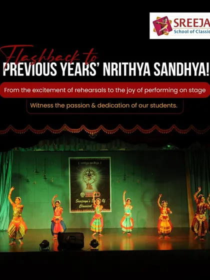 A flashback to a previous Nrithya Sandhya. It is so rewarding to look back and see how much my students have grown over the years.