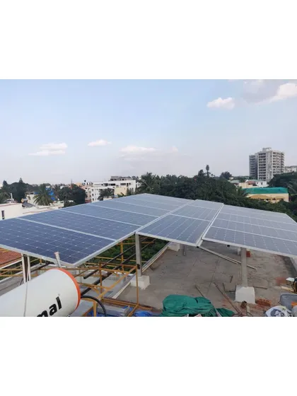 This rooftop installation is part of the largest Lithium-ion powered residential system in Bengaluru, a project we executed in collaboration with Ather Energy. It showcases our capability in handling advanced, large-scale hybrid systems.