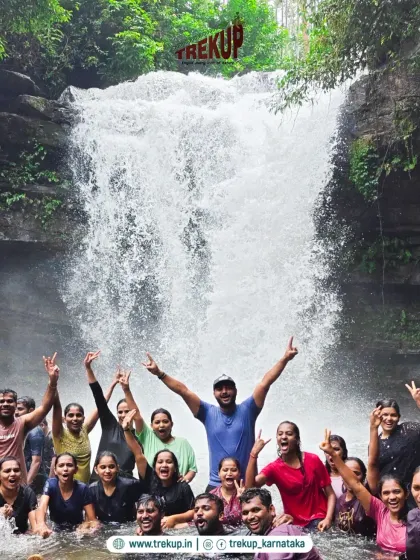 It's not just about the trek, it's about the moments of pure joy. A refreshing dip in a natural waterfall with your crew is the perfect reward after a good hike.