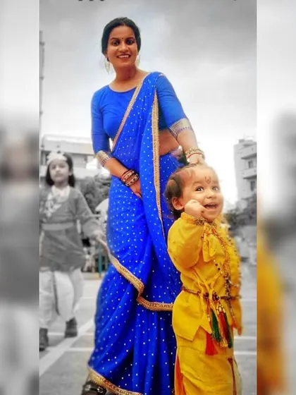 Celebrating Janmashtami with my little Krishna. Traditions and family celebrations are an important part of our lives.