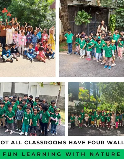 Not all classrooms have four walls. Our nature walks provide endless opportunities for learning and discovery, as children explore their local environment with joy and curiosity.