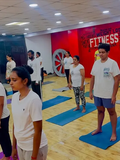 A moment of stillness and focus. Yoga is not just about physical postures; it's about connecting the mind and body.