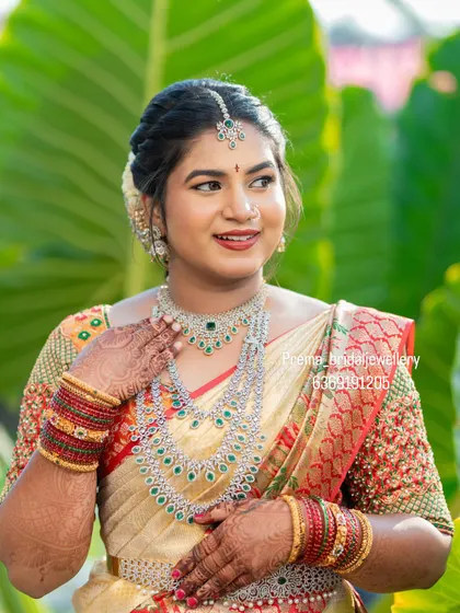 A lovely candid shot of Neelima, giving a better view of the intricate choker design.