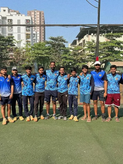 One team, one family, one goal. Our army in blue, standing together after a hard day of training, ready to take on any challenge.