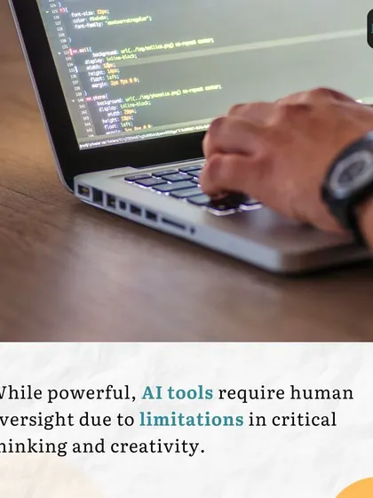 Effective AI implementation requires human oversight. We guide businesses on how to manage AI tools, ensuring they complement your team's skills rather than just replacing tasks.