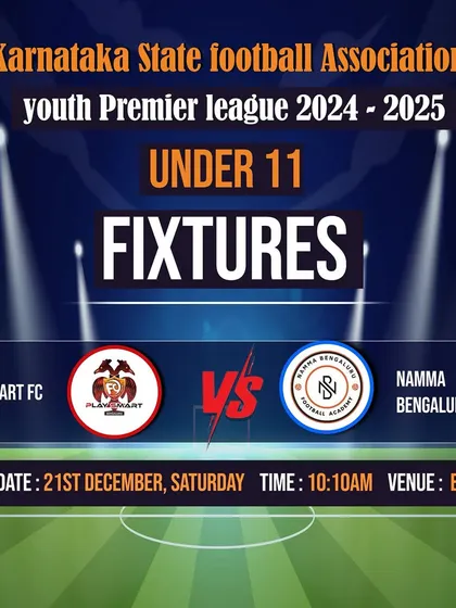 Our U-11 team is in action this weekend. A fixture announcement for their match against Namma Bengaluru FA.