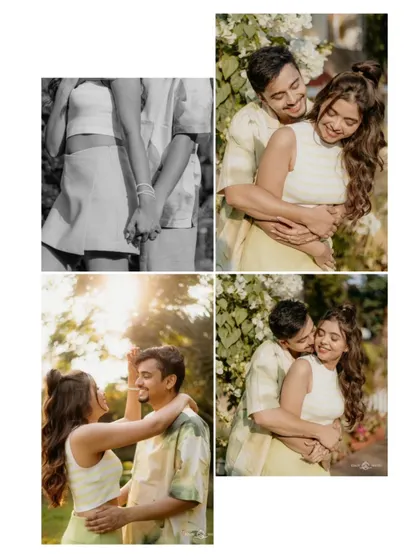 A collection of tender moments from a golden hour couple shoot. We focus on details like holding hands and close embraces to tell a story of intimacy and connection.