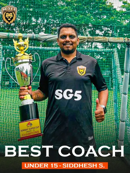 Our Head of Youth Development, Siddhesh Srivastav, was named Best Coach for the Under 15 category at the Bombay Super Championship. Expert coaching is key to our success.