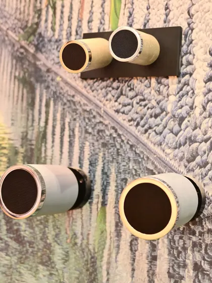 The Icarus wall-mounted speakers from Architettura Sonora deliver precision in every note. Their unique cylindrical design and premium finishes allow them to be installed as a deliberate architectural feature, enhancing the visual and auditory landscape of a room.
