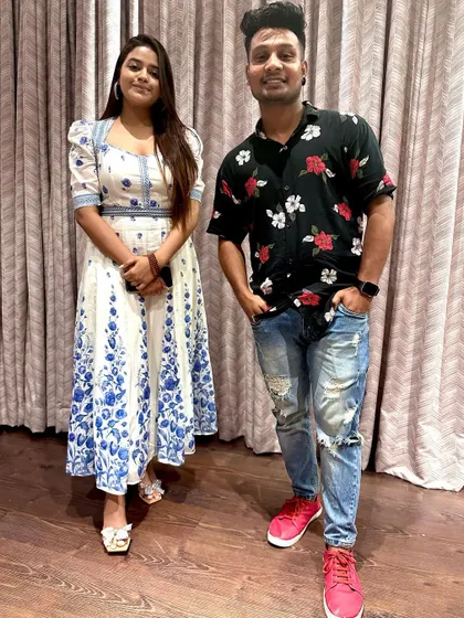 With actress Riva Kishan during the promotions for the song "Bewafaa Se Pyaar Kiya". It was a great experience to be part of the promotional events.