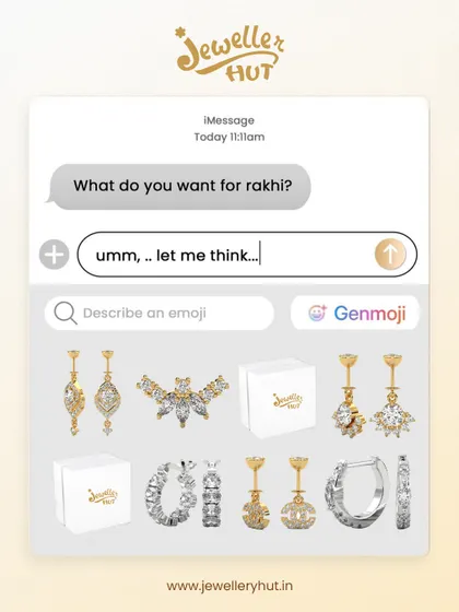 What do you want for Rakhi? Sometimes, a picture is worth a thousand words. Just send this to your brother and let our jewellery do the talking.