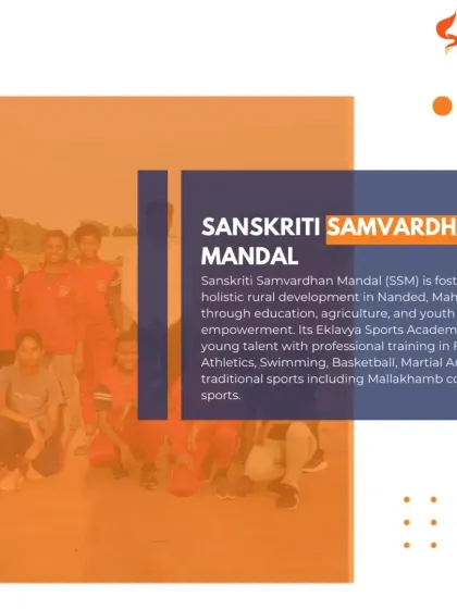 We are proud to partner with Sanskriti Samvardhan Mandal, an organization fostering holistic rural development in Nanded, Maharashtra. Their Eklavya Sports Academy nurtures talent in over 15 different sports.