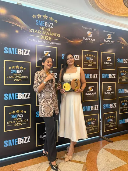 Another snapshot from the SMEBiZZ MSME Star Awards. We are grateful for these moments that celebrate our journey and our commitment to wellness.