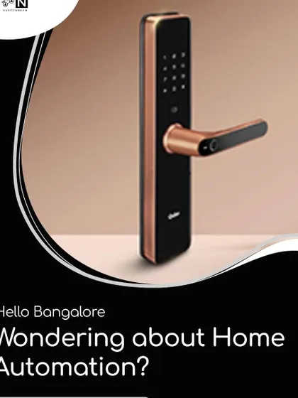 This Qubo smart lock features an integrated fingerprint sensor directly on the handle for ergonomic and intuitive unlocking. Its slim profile and two-tone finish make it a stylish and secure choice for modern homes.