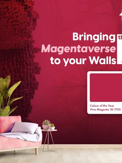 Bringing the Magentaverse to your walls. Viva Magenta, the 2023 color of the year, is a lush and exotic shade that signals strength. Let me add this playful, luxurious hue to your home.