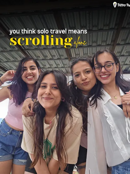 Solo travel does not mean scrolling alone. It means finding your people, like this girl squad that formed on one of our trips. Come for the adventure, stay for the friendships that last long after the trip is over.