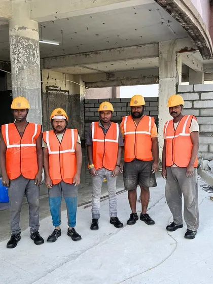 A group photo of my on-site team. They are essential to our ability to innovate and bring complex designs to reality.