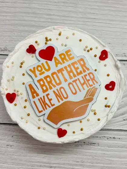 A Rakhi bento cake with a 'You are a brother like no other' topper.