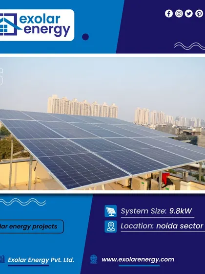 This 9.8 kW system in Noida Sector 105 is another example of our work in providing efficient solar solutions for businesses in the NCR region.