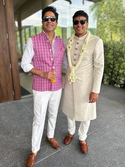 With the handsome groom, ready for his big day. Wishing this wonderful couple a lifetime of happiness.